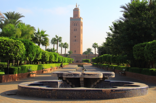 Gardens of the Koutoubia Mosque in Marrakech