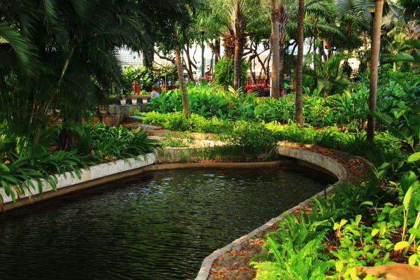 A garden on Malecón 2000 in Guayaquil Ecuador