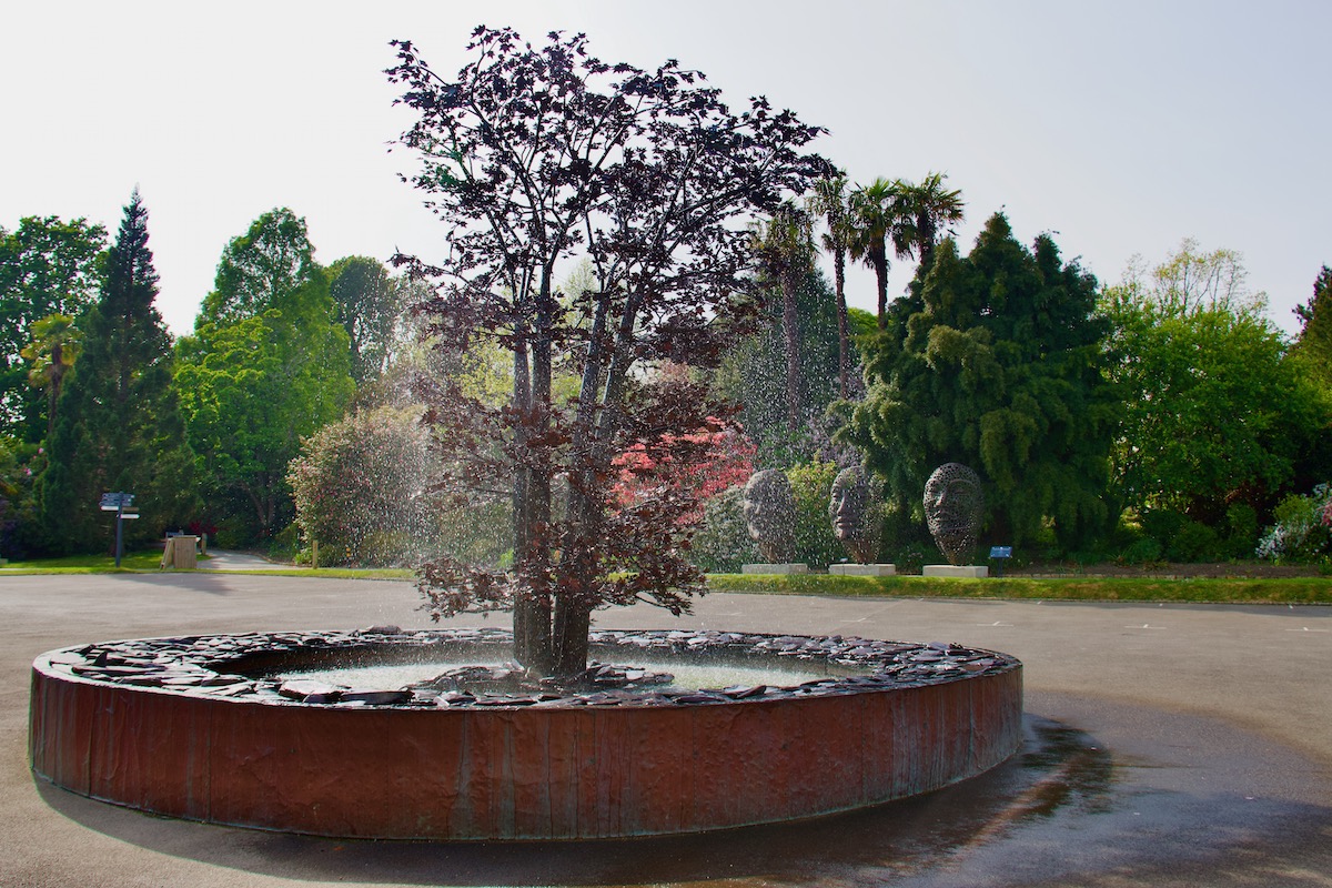Giant Copper Tree Sculpture and Fountain at Leonardslee Gardens