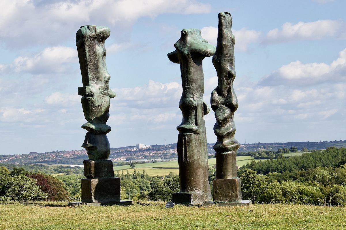 Henry Moore   Upright Motives in the Yorkshire Sculpture Park, West Yorkshire, UK