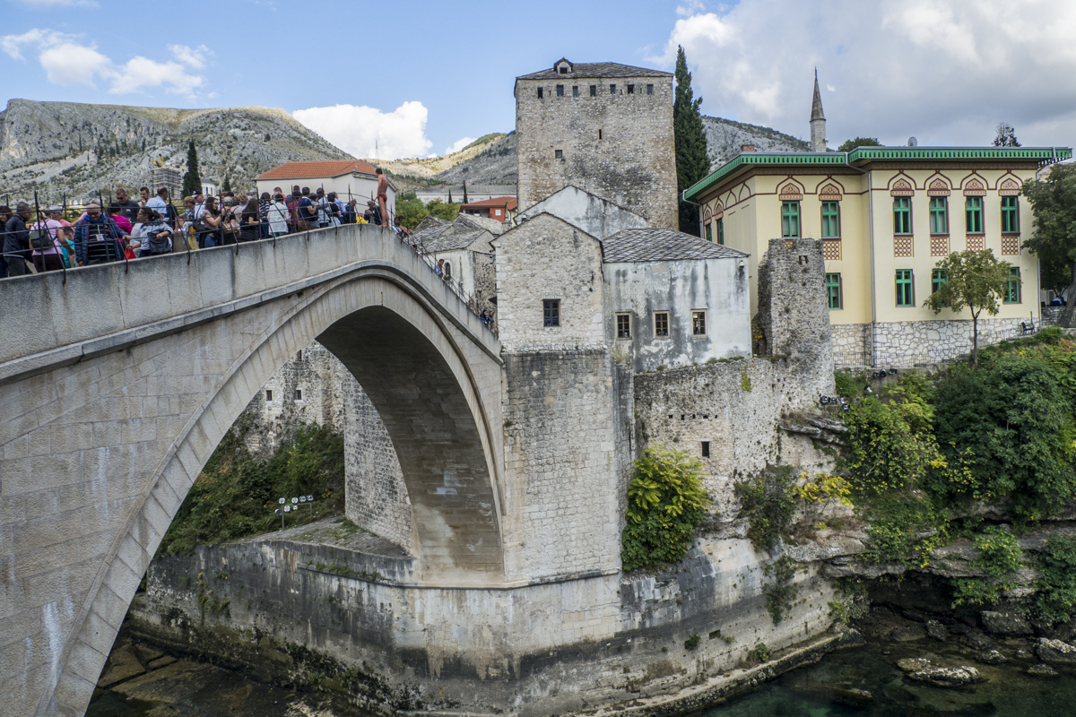 Herceguša Tower on Stari Most of Mostar in Bosnia and Herzegovina  190761
