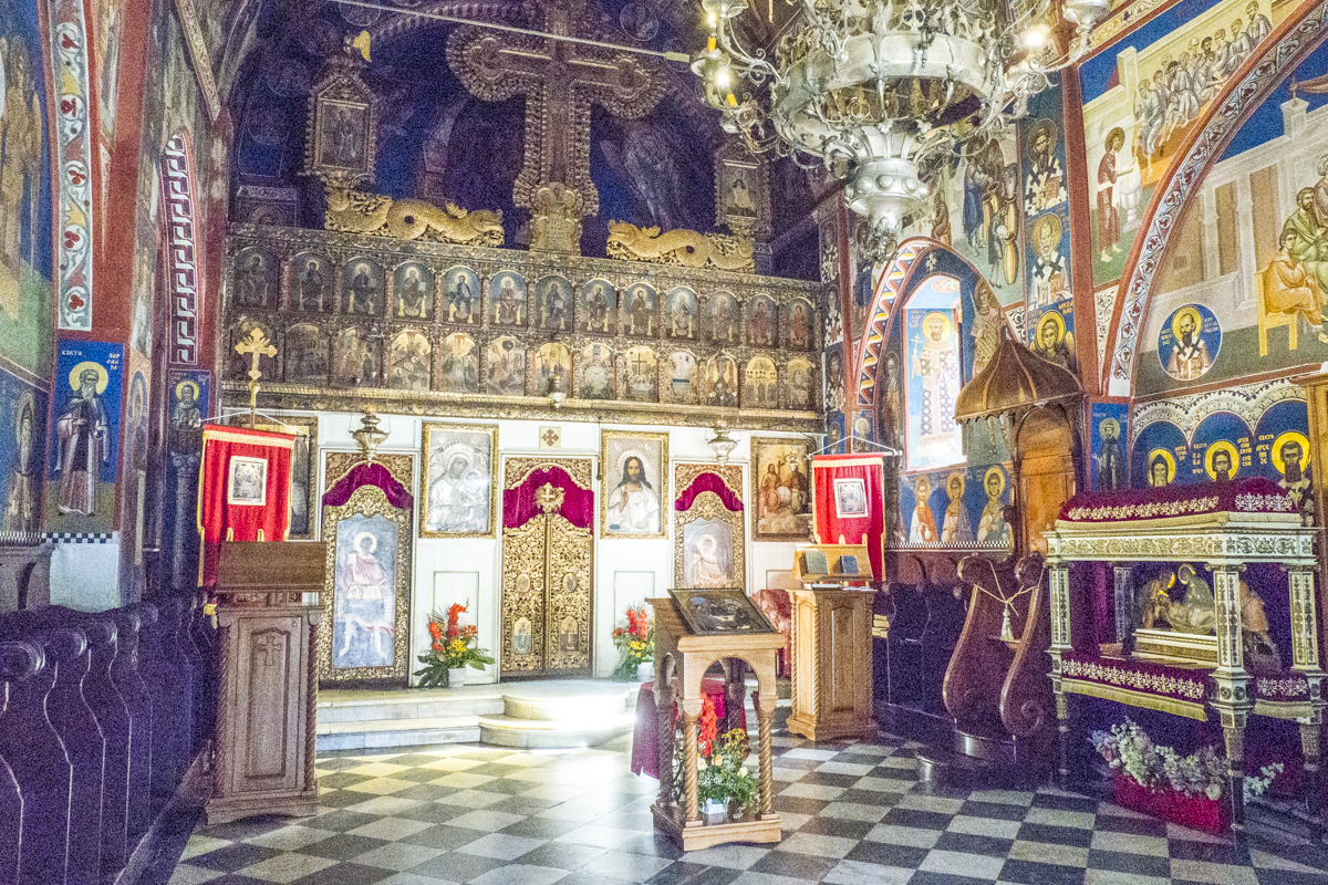 Inside the Churh of the Holy Trintiy in the Old Town of Budva in Montenegro 150202