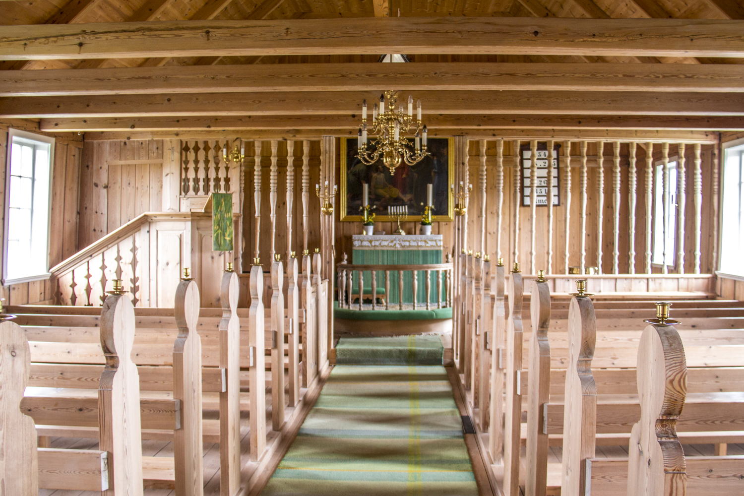 Interior of the Church at Sandur on the island of Sandoy in the Faroe Islands 7543