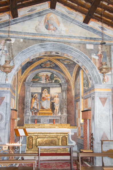 Interior of the church of San Rocco in Limone on Lake Garda