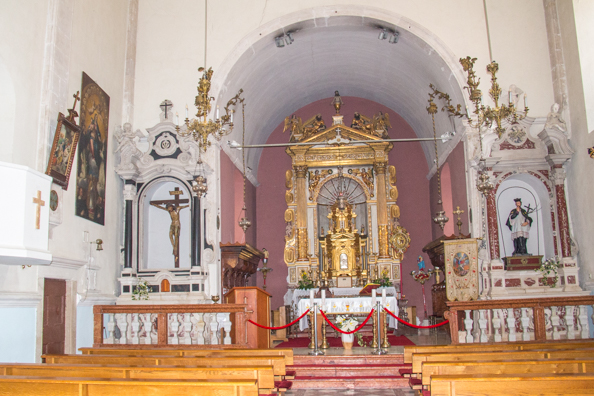 Interior of the church of Sv.Mihovil  in Omis in the Dalmatian region of Croatia
