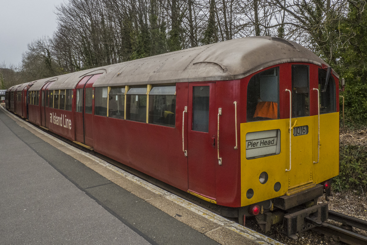 Island Line Train in Shanklin Station on the Isle of Wight  4050873