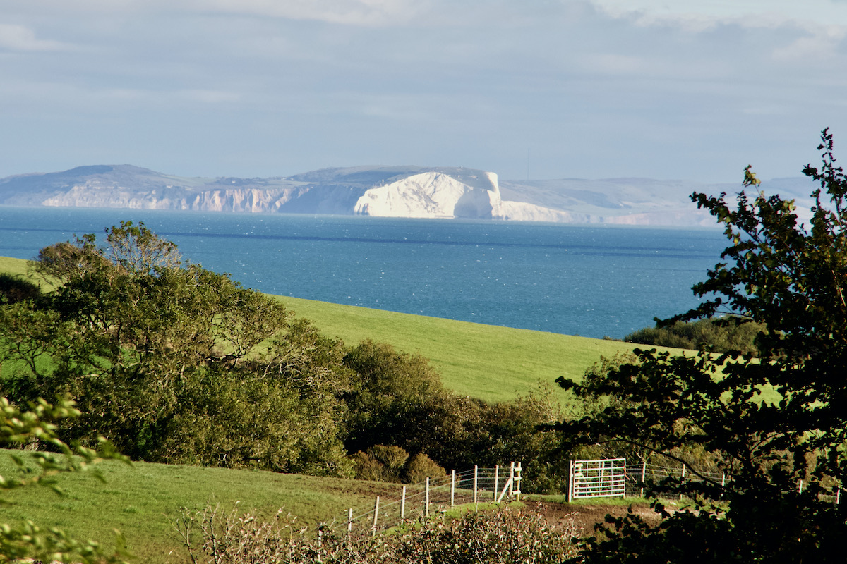 Isle of Wight from Ballard Down, Isle of Purbeck in Dorset