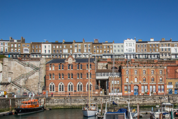 Jacobs Ladder, the Sailors' Church and the home for Smack boys on the Royal Harbour of Ramsgate, Thanet, Kent