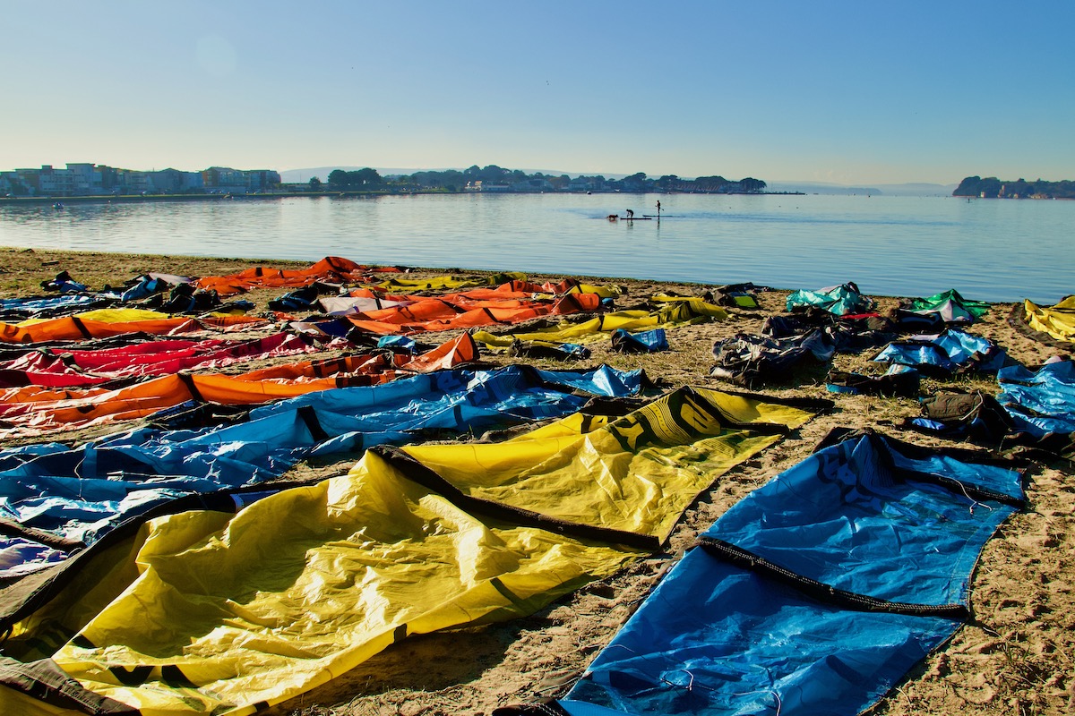 Kites Drying by Poole Harbour in Dorset
