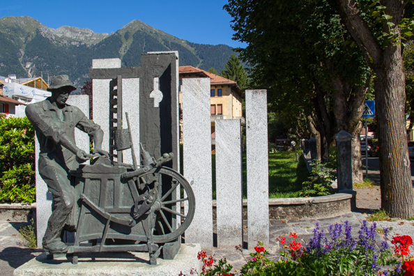 Knife grinder in Pinzolo, Trentino, Italy