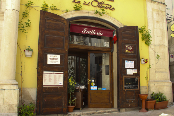 traditonal restaurant the old town of Monopoli in Puglia, Italy