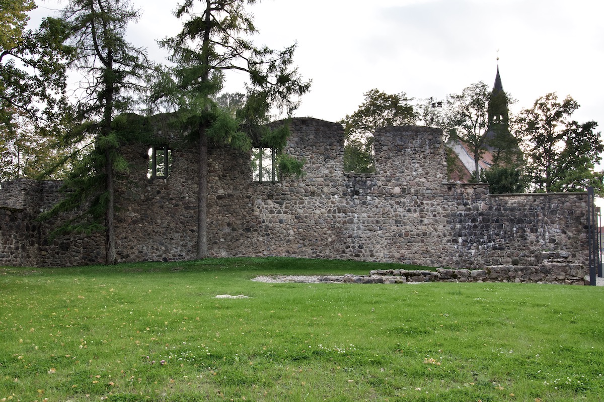Livonian Castle Ruins in Valmiera Vidzeme in Latvia