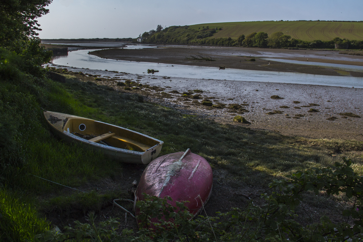 Low tide in the estuary at Newport, Pembrokeshire, Wales 8554