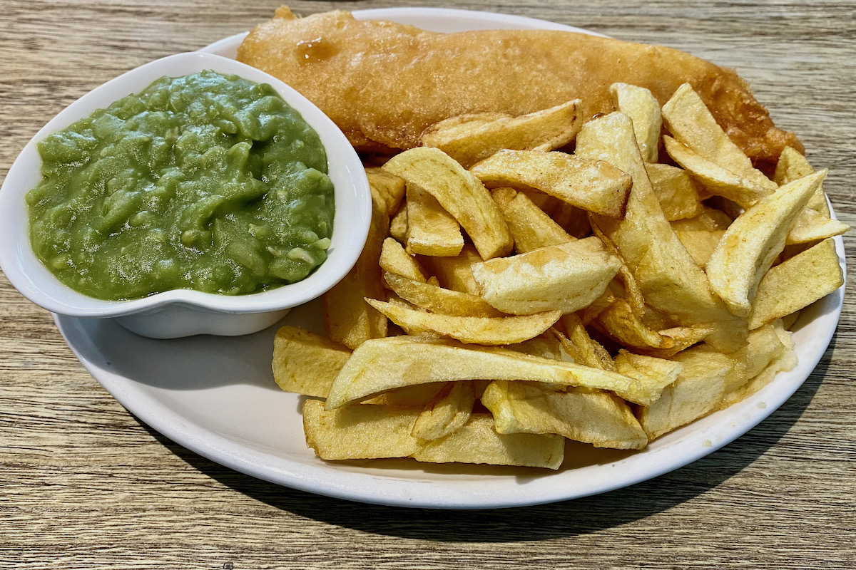 Lunch at the Port Erin Chippy and Diner,  Isle of Man