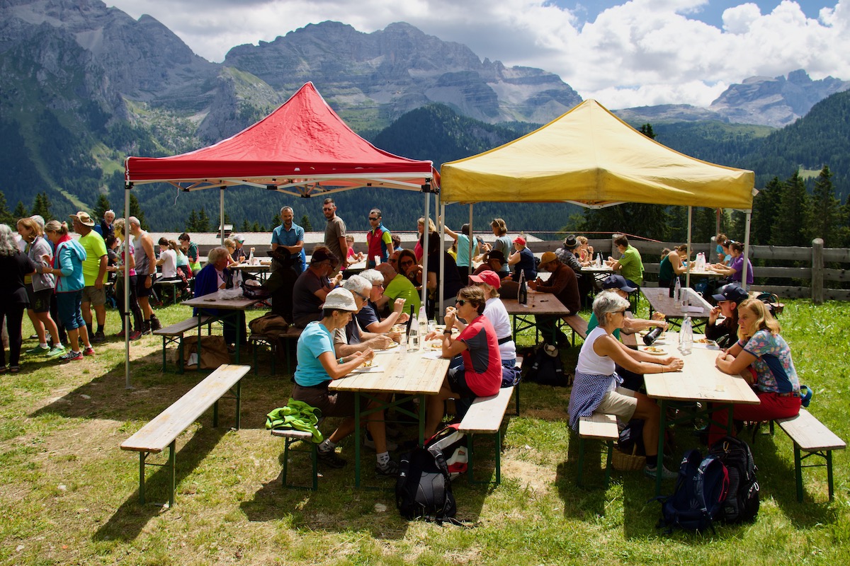 Lunch at Zeledria after Foraging in the Brenta Dolomites in Madonna di Campiglio