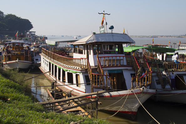 Ayeyarwaddy River at Mandalay in Myanmar