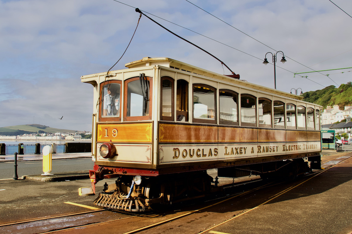 Manx Electric Train carriage on the Isle of Man