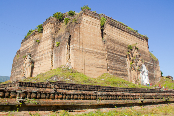 Mingun Paya or Pahtodawgyi Pagoda at Mingun in Myanmar