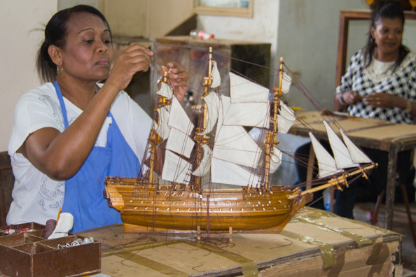 Model ship workshop in Curepipe on Mauritius