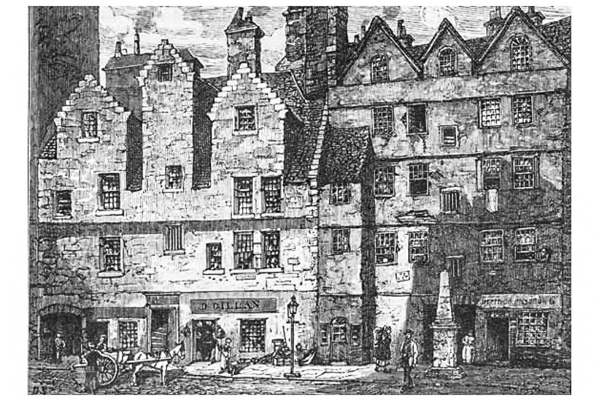 Old Engraving of Grassmarket in Edinburgh, Scotland55