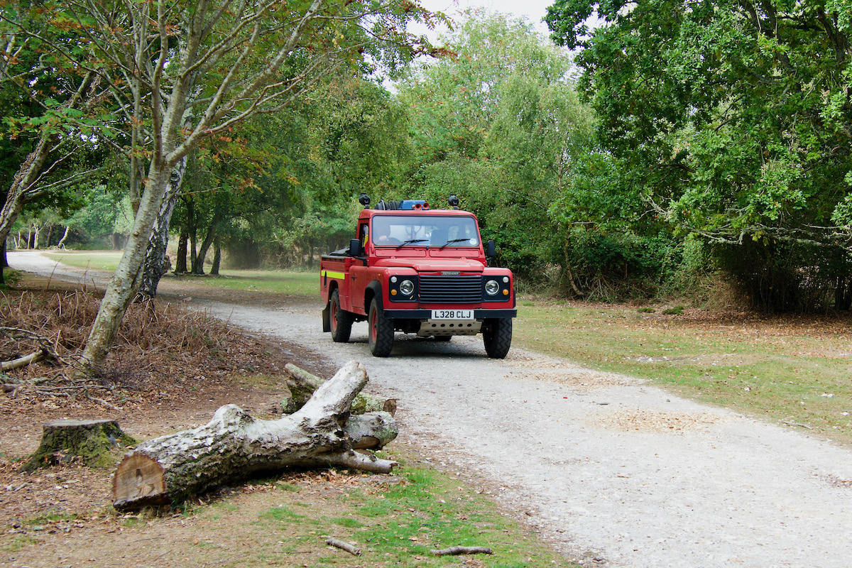 Old Fire Engine on Brownsea Island  in Dorset