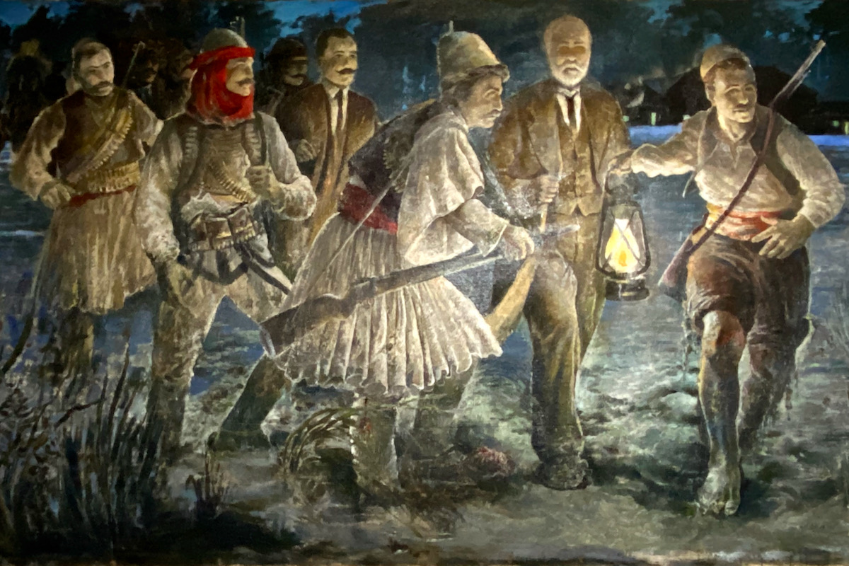 Painting in the National Museum of Indepenence in Vlorë, Albaniajpeg
