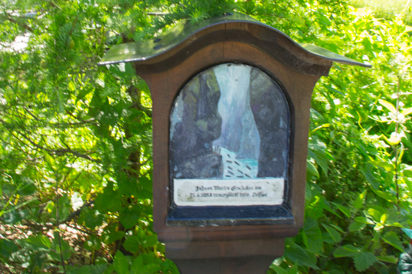 Memorial to drowned loggers at Partnach Gorge in Garmisch-Partenkirchen Bavaria
