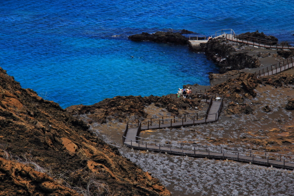 Path up to the lighthouse on Bartolome Island in the Galapapgos Islands