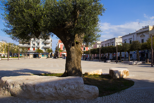 Piazza G Garibaldi in Polignano a Mare Puglia, Italy