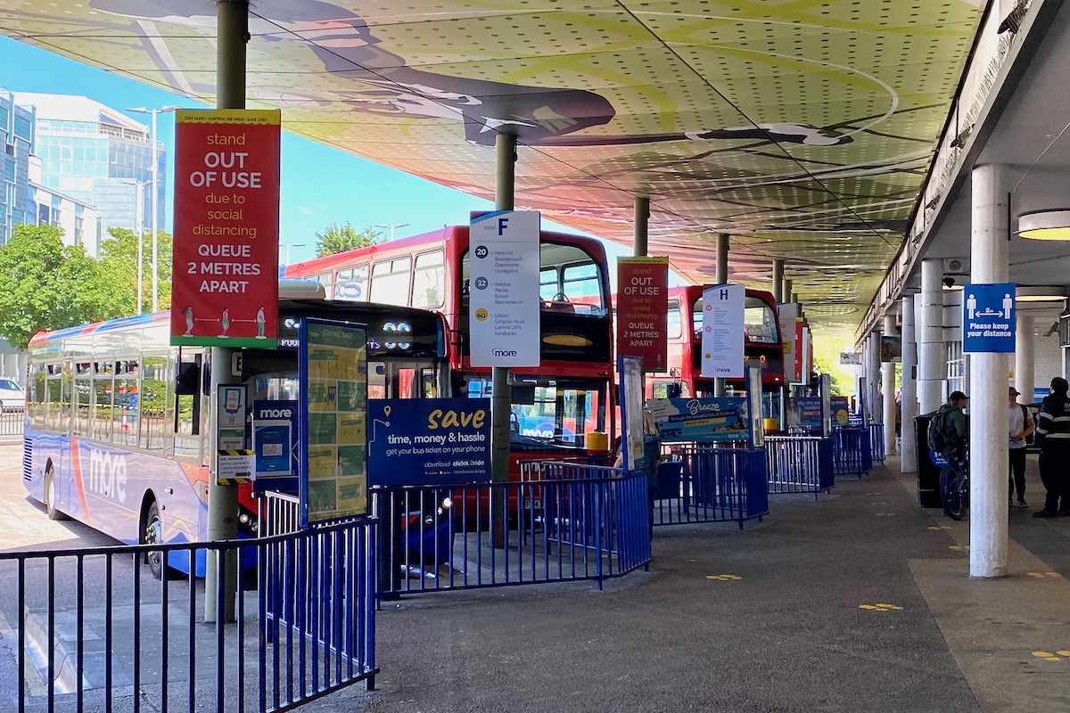 Poole Bus Station Set Out for Social Distancing