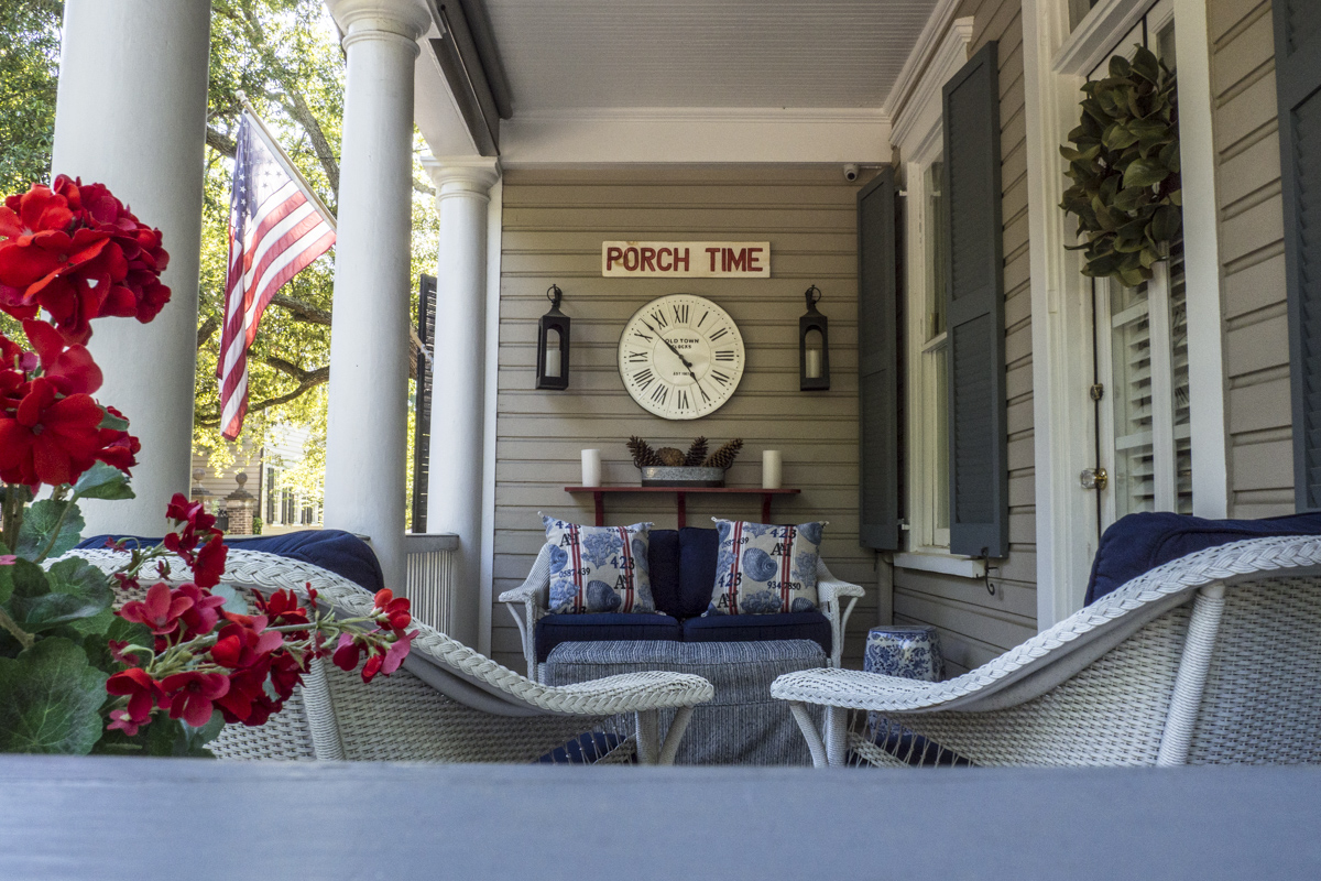 Porch time on Orange Street in Charleston