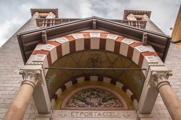 Portal of the Chiesa dell’Immacolata Concezione in Bordighera in Liguria, Italy
