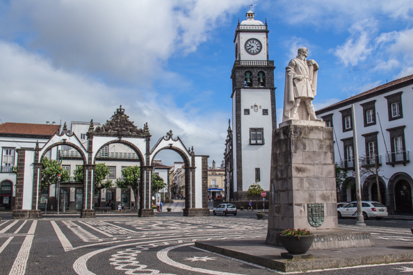 Praça Gonçalo Velho Cabral in Ponta Delgada on the Island of São Miguel in the Azores