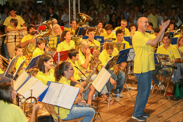 Praso band performing in Levico Terme in Trentino, Italy