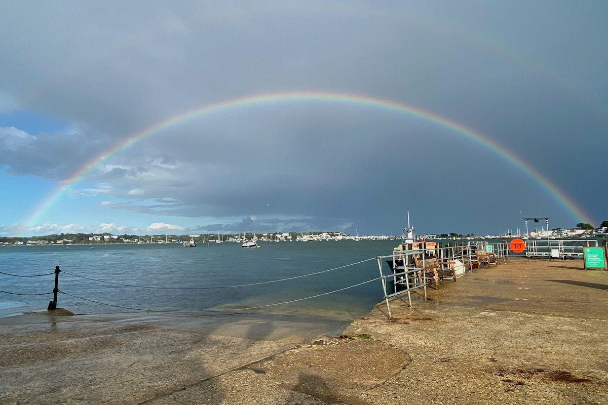 Rainbow over Poole Harbour