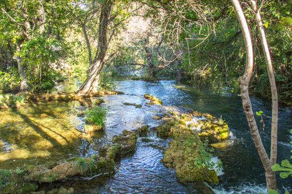 River Krka flowing through the Krka National Park in Croatia