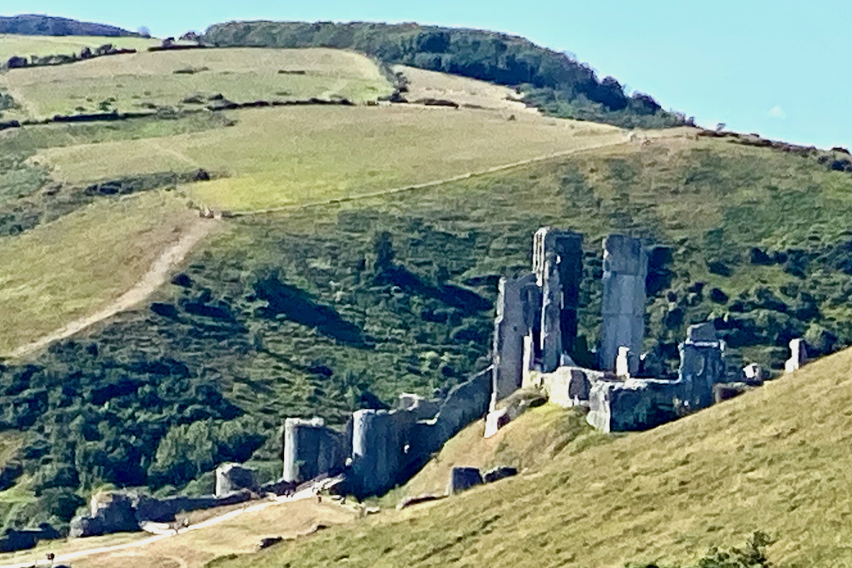 Ruins of Corfe Castle in Dorset
