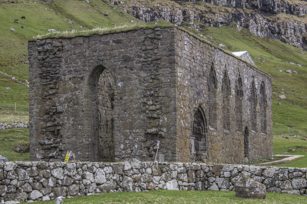 Ruins of Magnus Cathedral on Streymoy an Island in the Faroe Islands7503