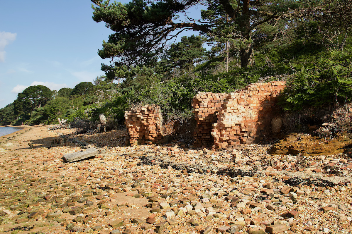 Ruins of the Pottery on the South Shore of Brownsea Island in Dorset