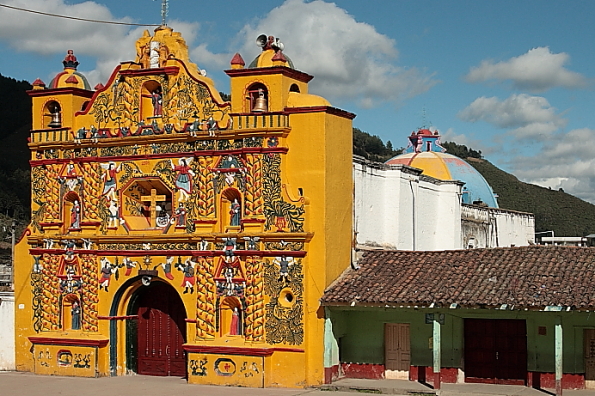 San Andrés Xecul temple in Guatemala