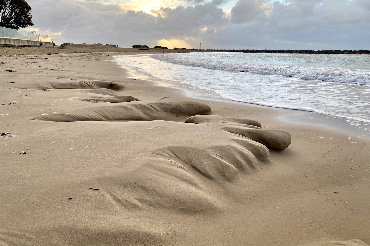 Sand Sculptures Created by the Sea on Sandbanks Beach, Dorset   6300