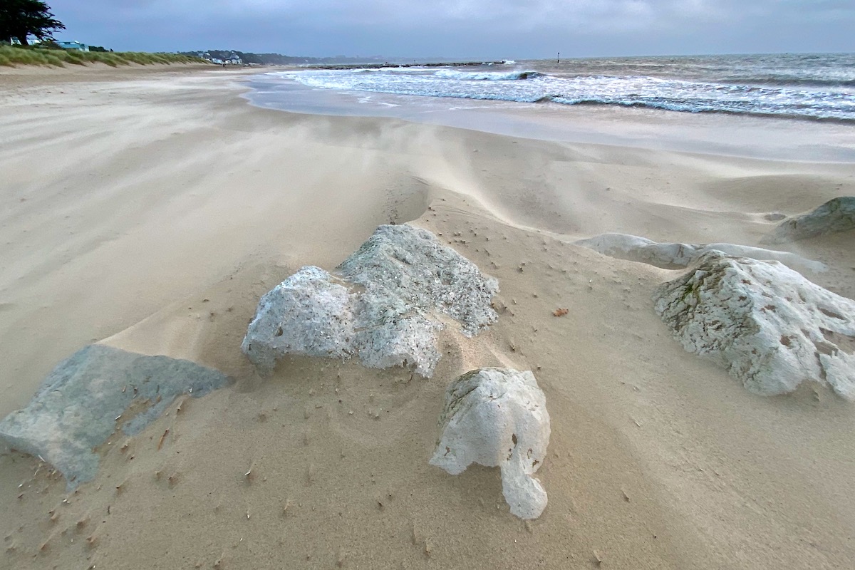 Sand Storm on Sandbanks Beach in Dorset