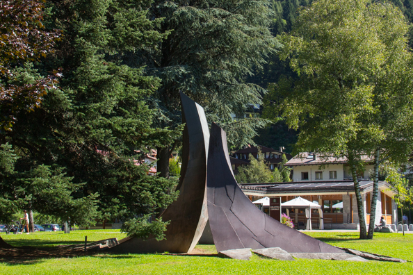SAT Monument dedicated to Nepomuceno Bolognini in Pinzolo, Trentino, Italy