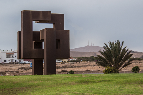 Sculpture on a roundabout near the bus station in Puerto del Rosario on Fuerteventura
