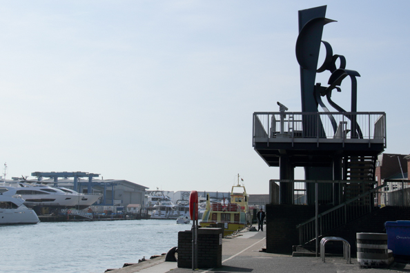 Sea Music sculpture on Poole Quay