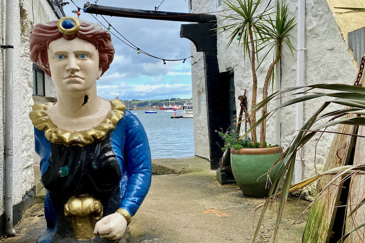Ships Figurehead in the Alley Leading to Thalassa in Falmouth