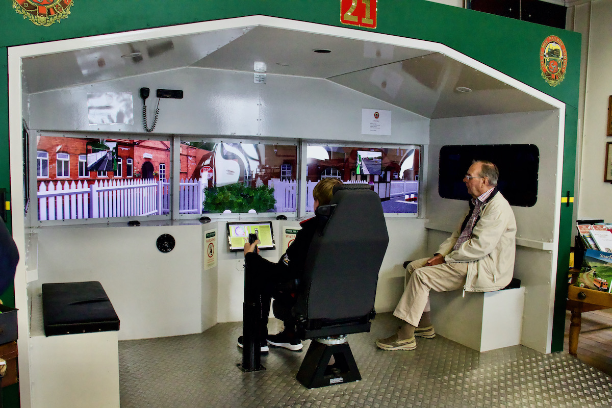Simulator at the Railway Museum in Port Erin, Isle of Man