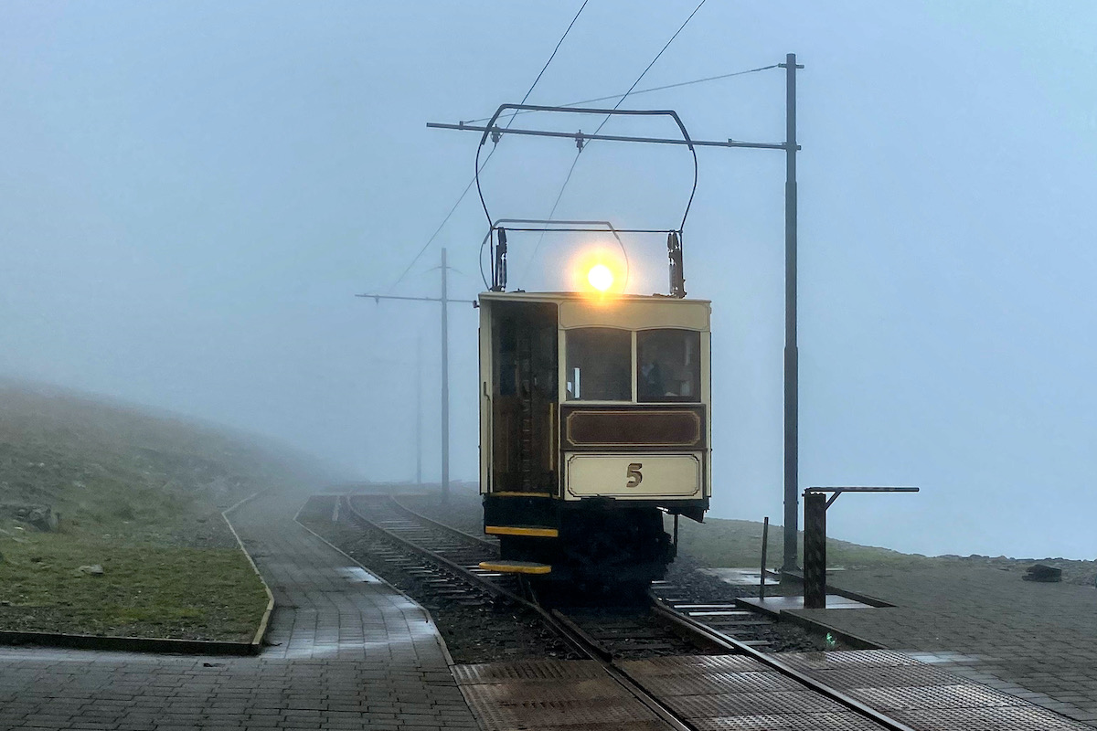 Snaefell Mountain Railway, Train on Snaefell, Isle of Man