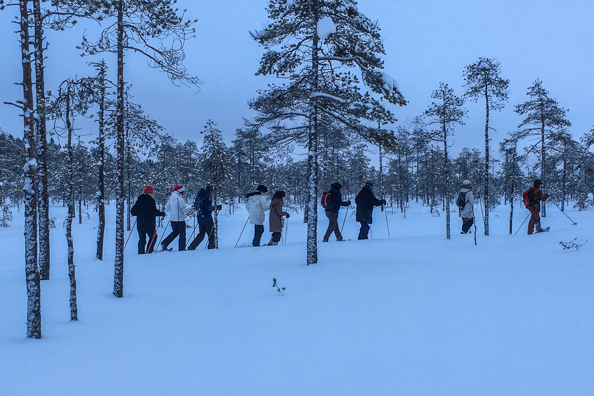 Snow Shoe Walking at Hotel Kalevala, Kuhmo, Finland