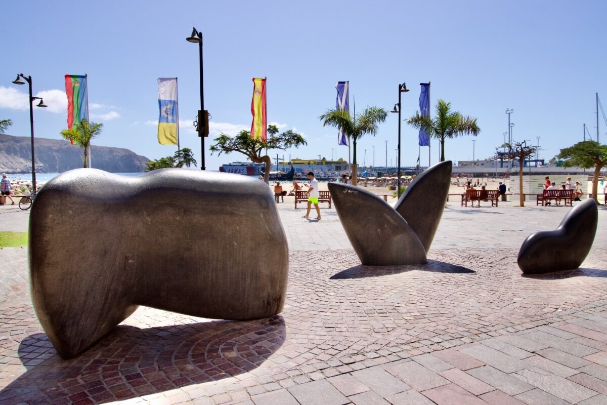 Cetaceous Statue in Los Cristianos, Tenerife
